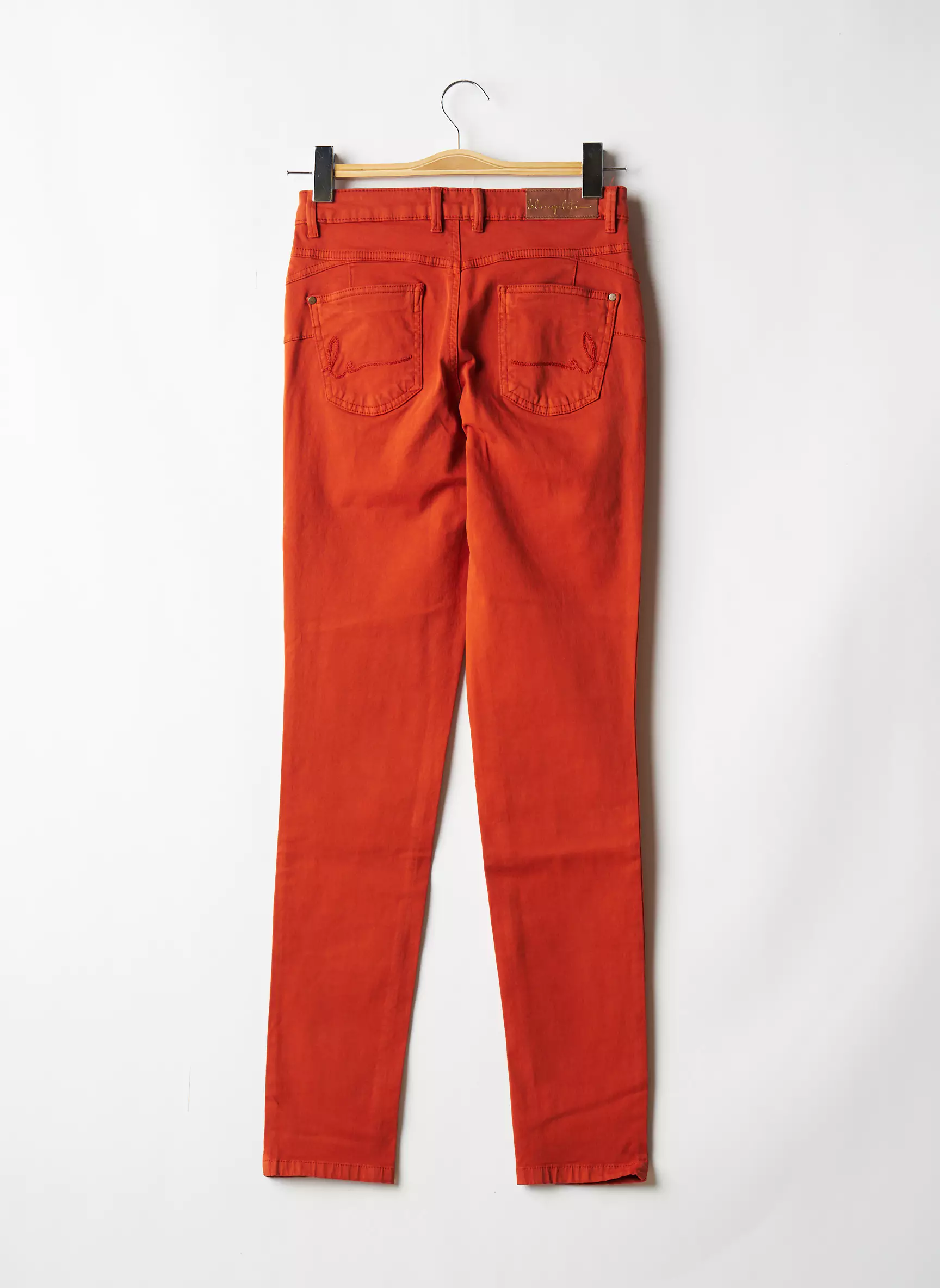 Lola Espeleta Pantalons Slim Femme couleur orange
