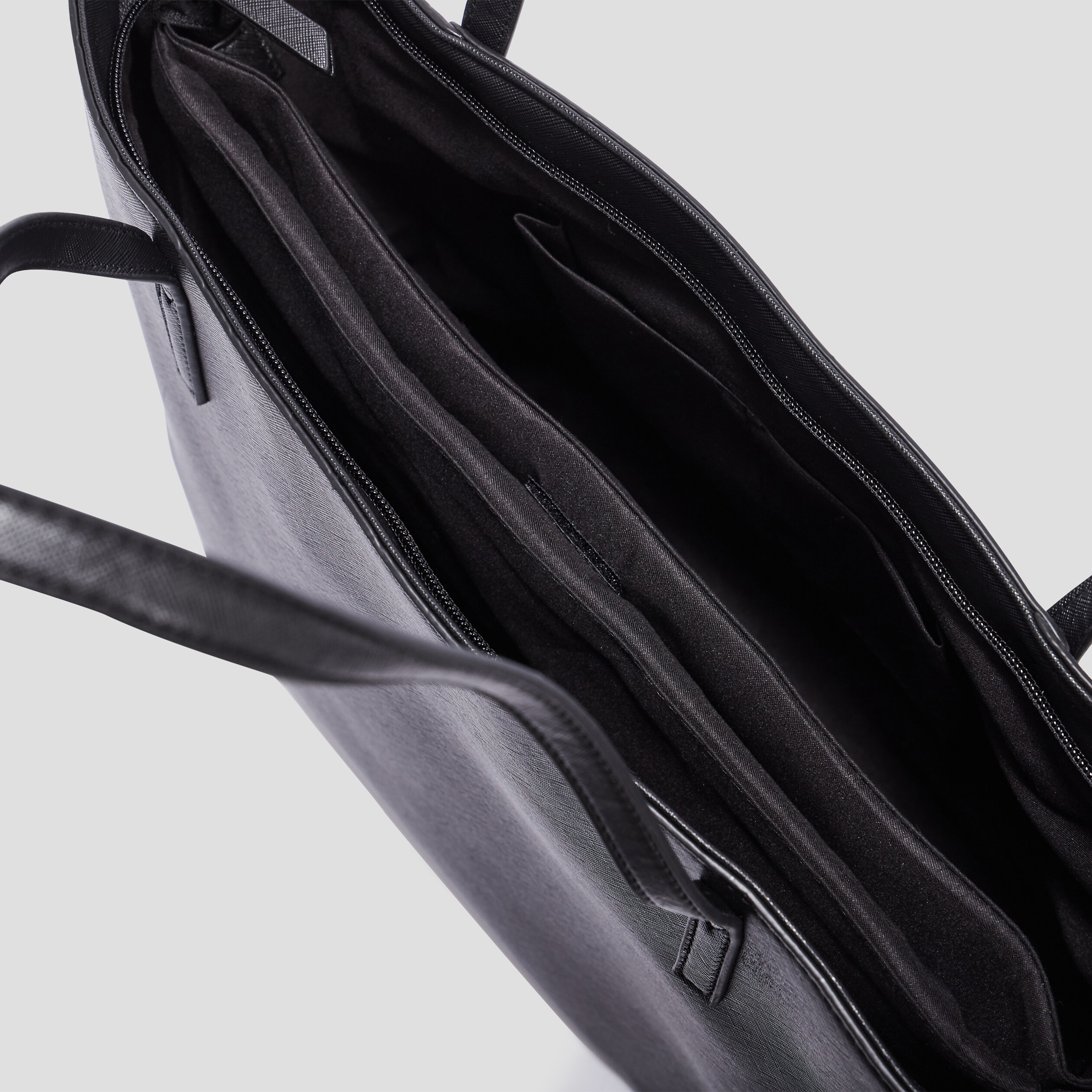 Sac cabas trapèze noir femme | La Halle