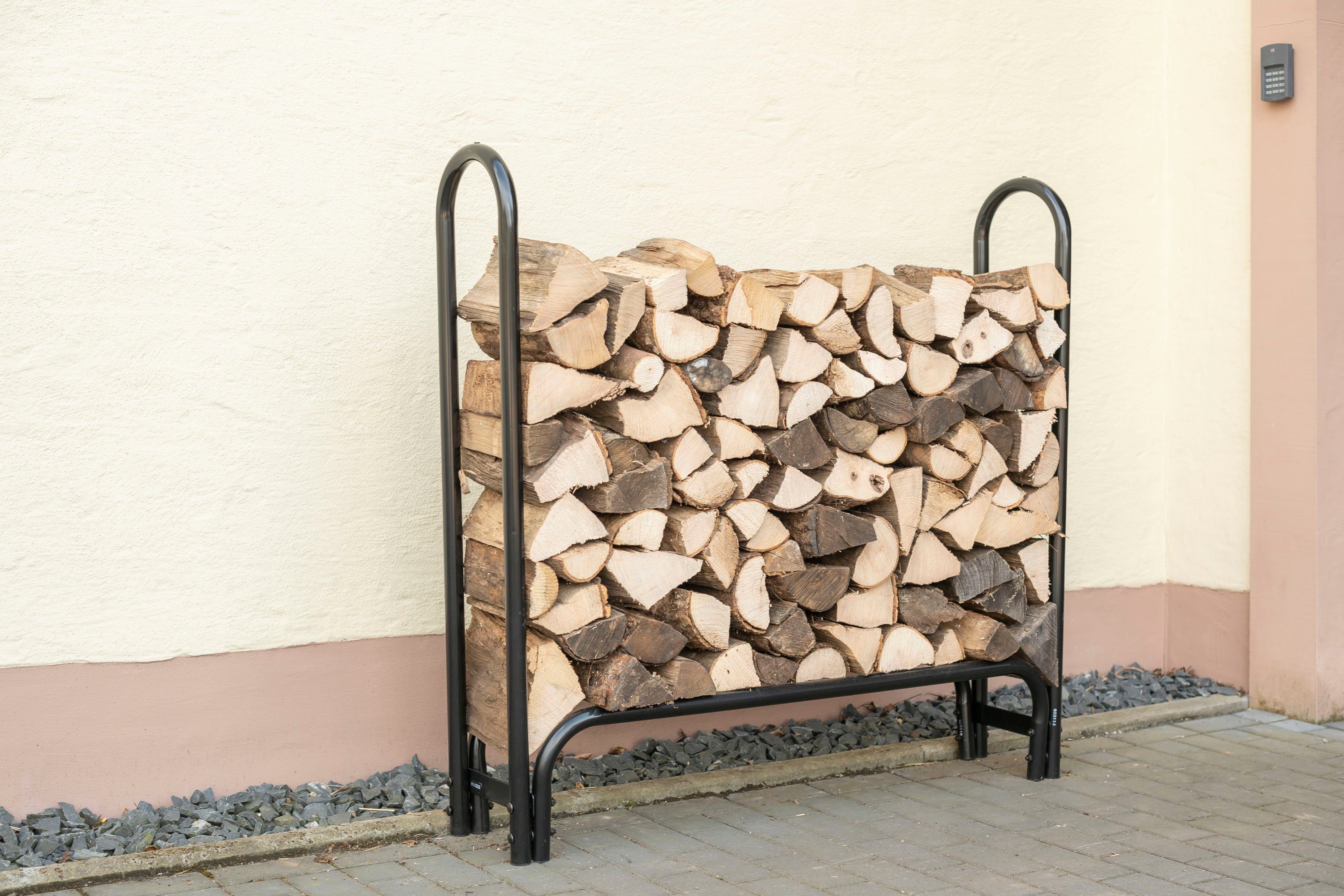 ShelterLogic Kaminholzregal ShelterLogic, BxTxH:126x25x118 cm, 500 kg Traglast, inkl. Abdeckung