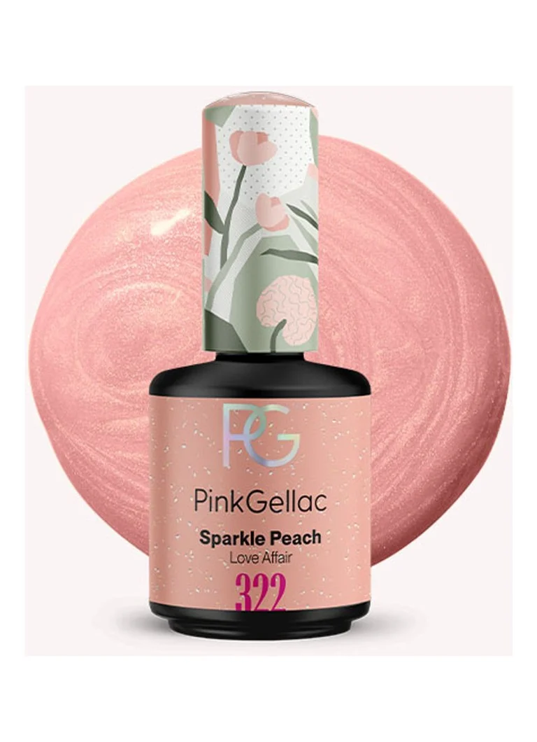 Smalto per unghie in gel rosa Gellac 322 Sparkle Peach