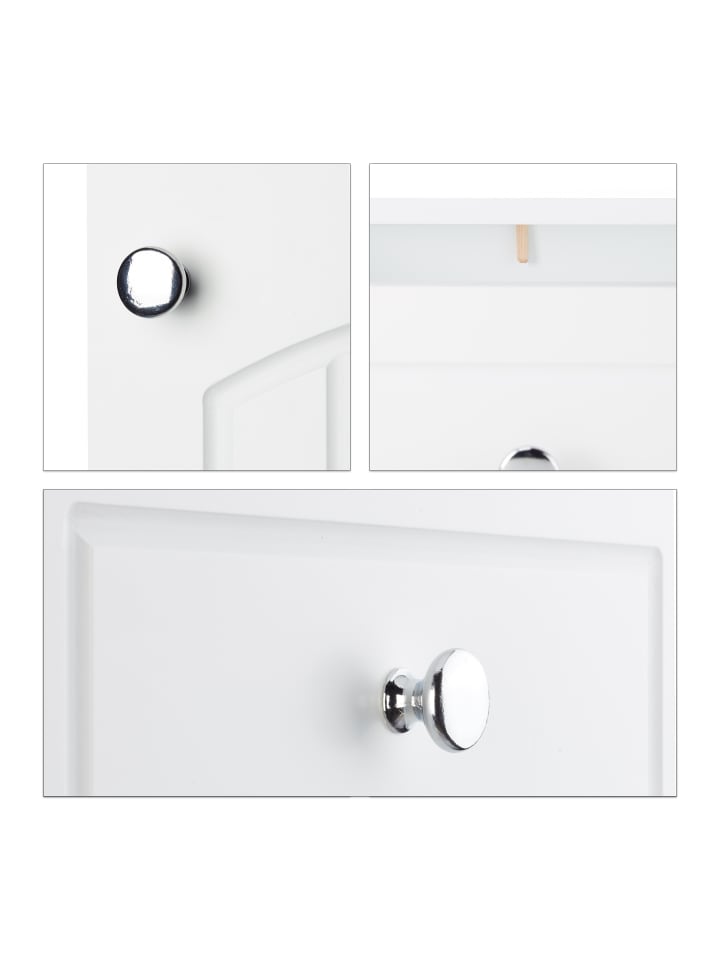 relaxdays Badschrank in Weiß - (B)30,5 x (H)80 x (T)30,5 cm günstig kaufen onesize