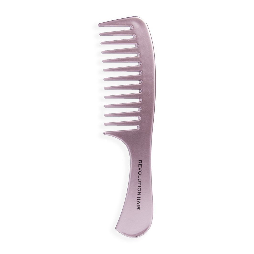 Natural Wave Wide Toothcomb Rose Gold Pink