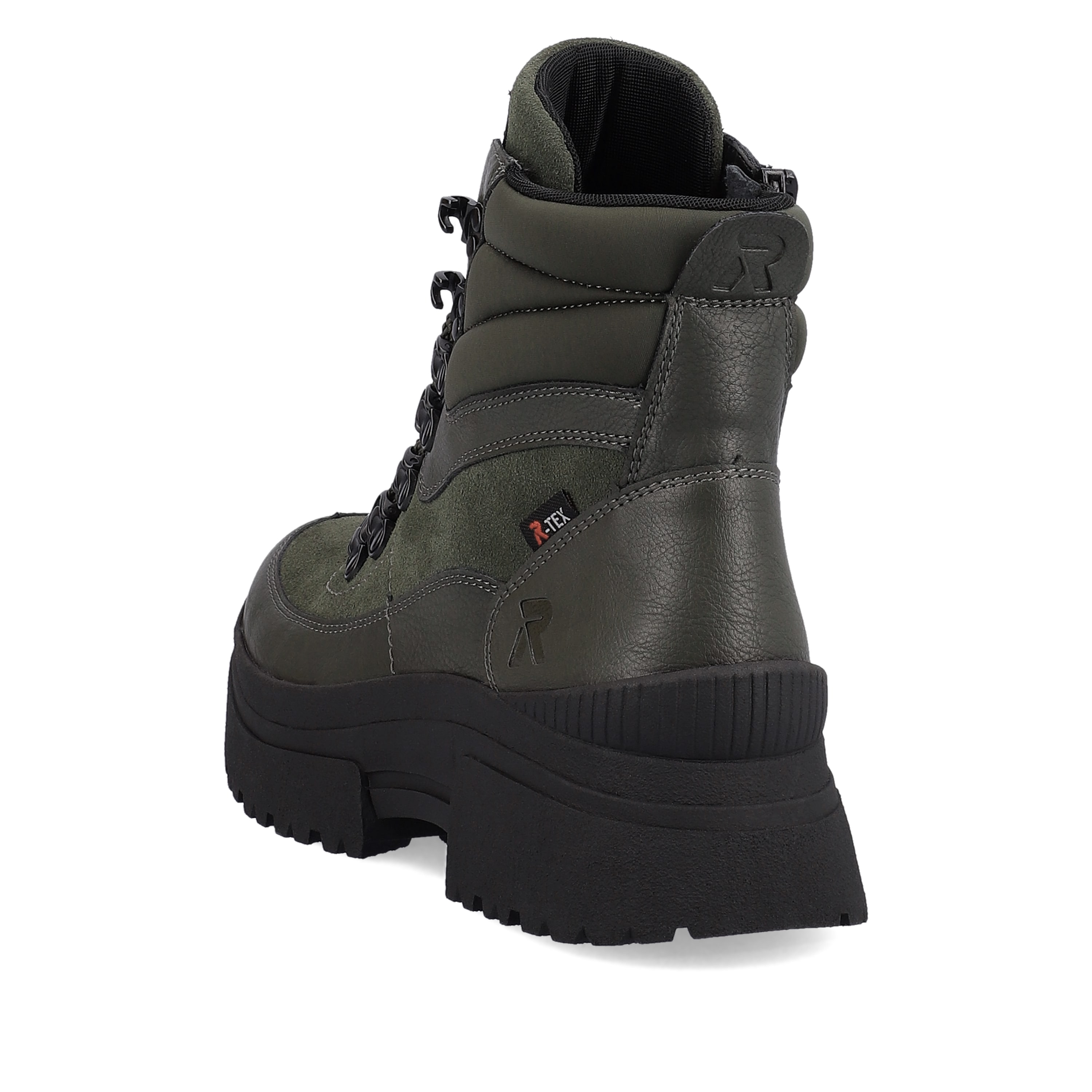 Rieker Damen Schnürstiefel army-green black