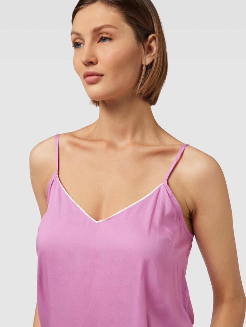 Pyjama-Oberteil mit Spaghettiträgern Modell 'Viola' in pink