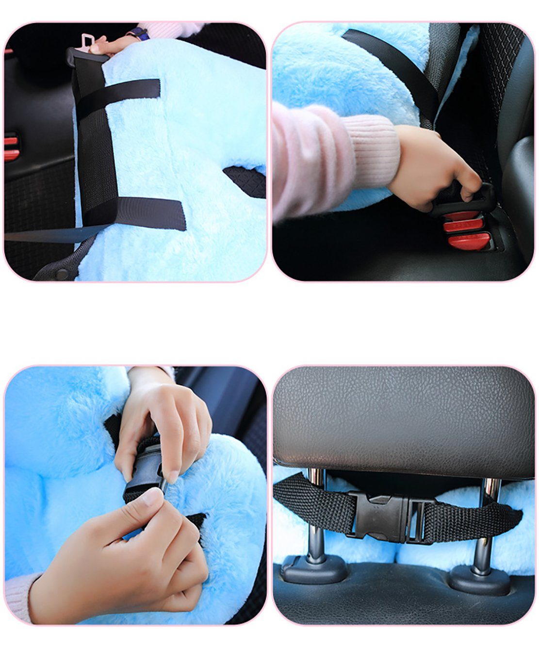 Uana Seitenschläferkissen Auto-Rücksitz-Reisekissen, Kinderkissen, 1-tlg.
