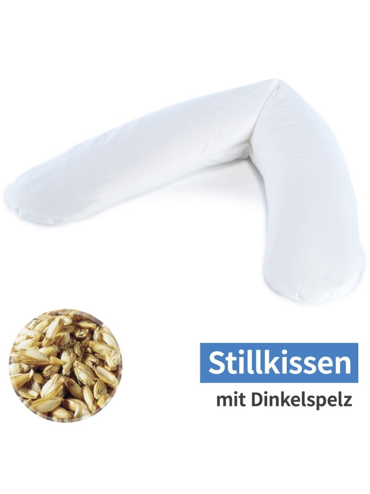 Theraline Stillkissen Das Original - Dinkelspelz-Füllung 190 in weiss günstig kaufen onesize