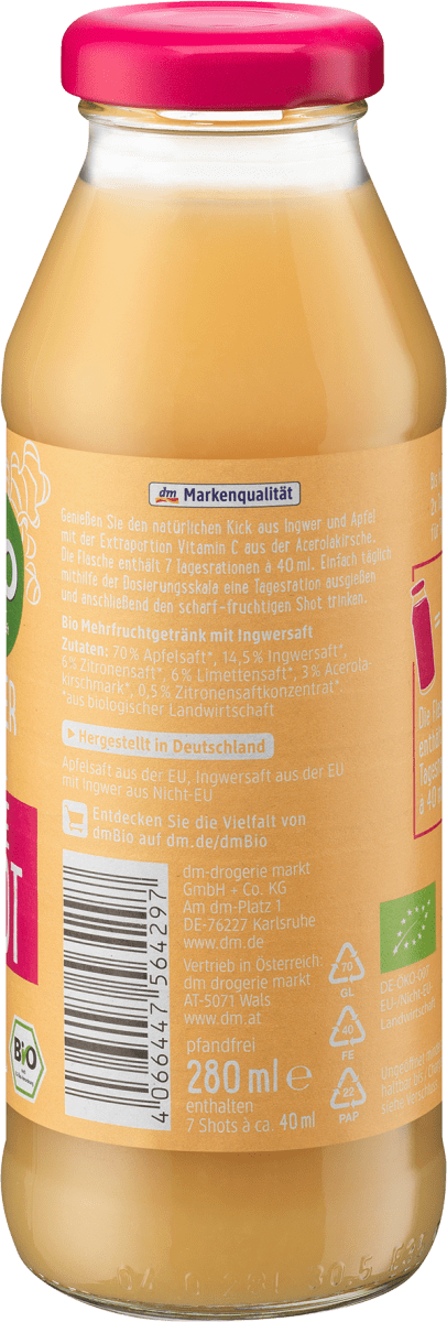 7 Tage Shot Ingwer Apfel, 280 ml