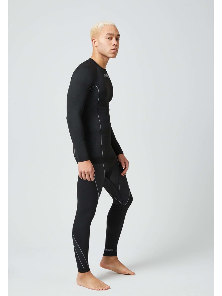 SNOCKS Thermounterwäsche mit Daumenloch 1 Set in Schwarz günstig kaufen