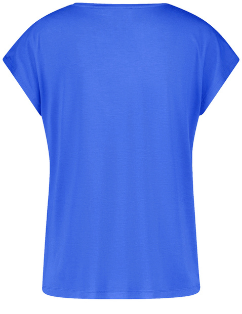 Kurzarmshirt mit platziertem Floral-Print