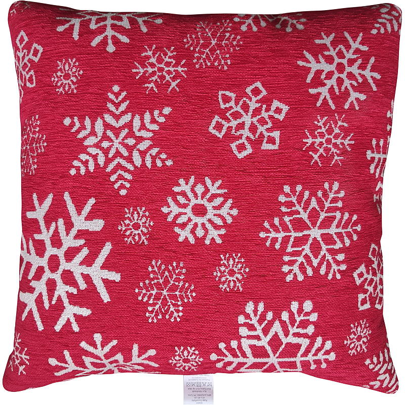 Home Pute 45x45 cm rød Snowflake