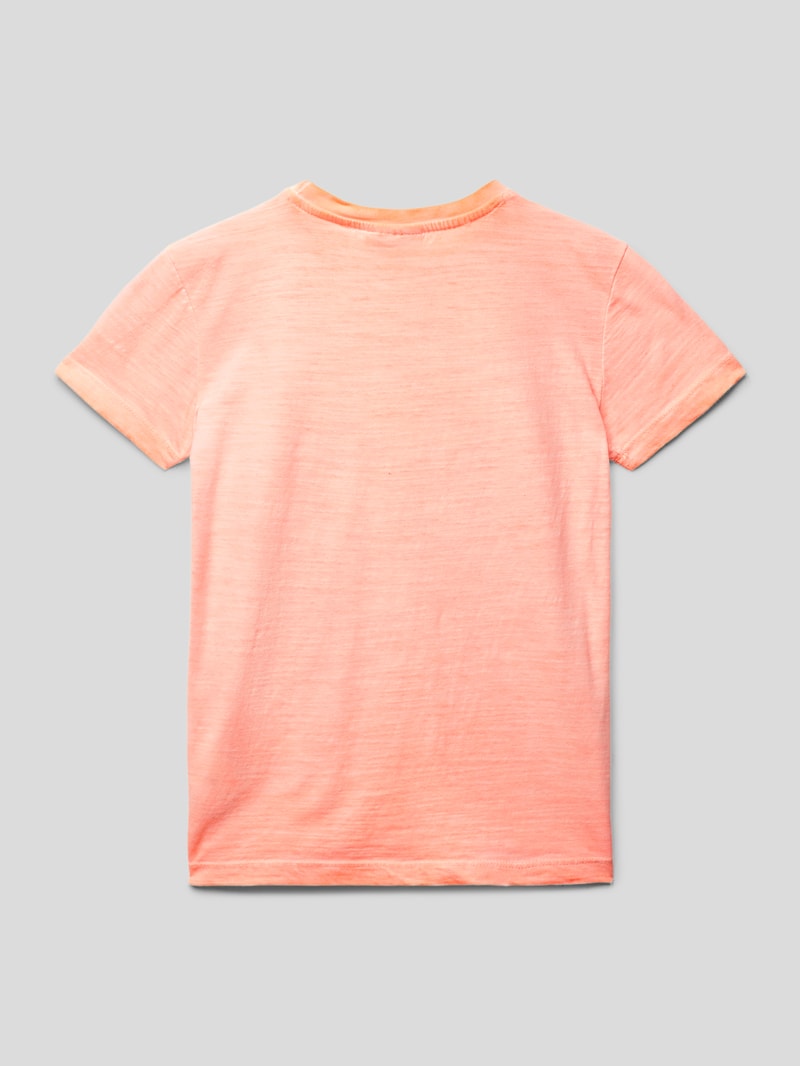 T-Shirt mit Label-Print in orange