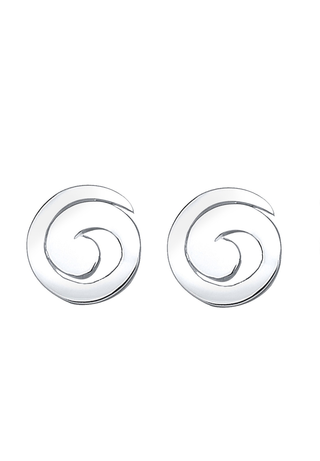 Elli moteriški paprasti geometriniai spiraliniai auskarai iš 925 sterlingo sidabro