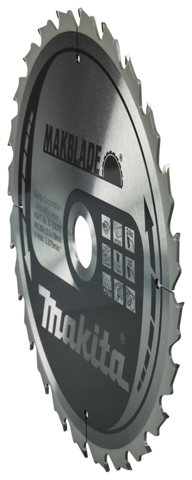 Makita Tilbehør B-33679 Bordsagblad Makblade Wood ATB 260 x 30 x 2,3 mm T24