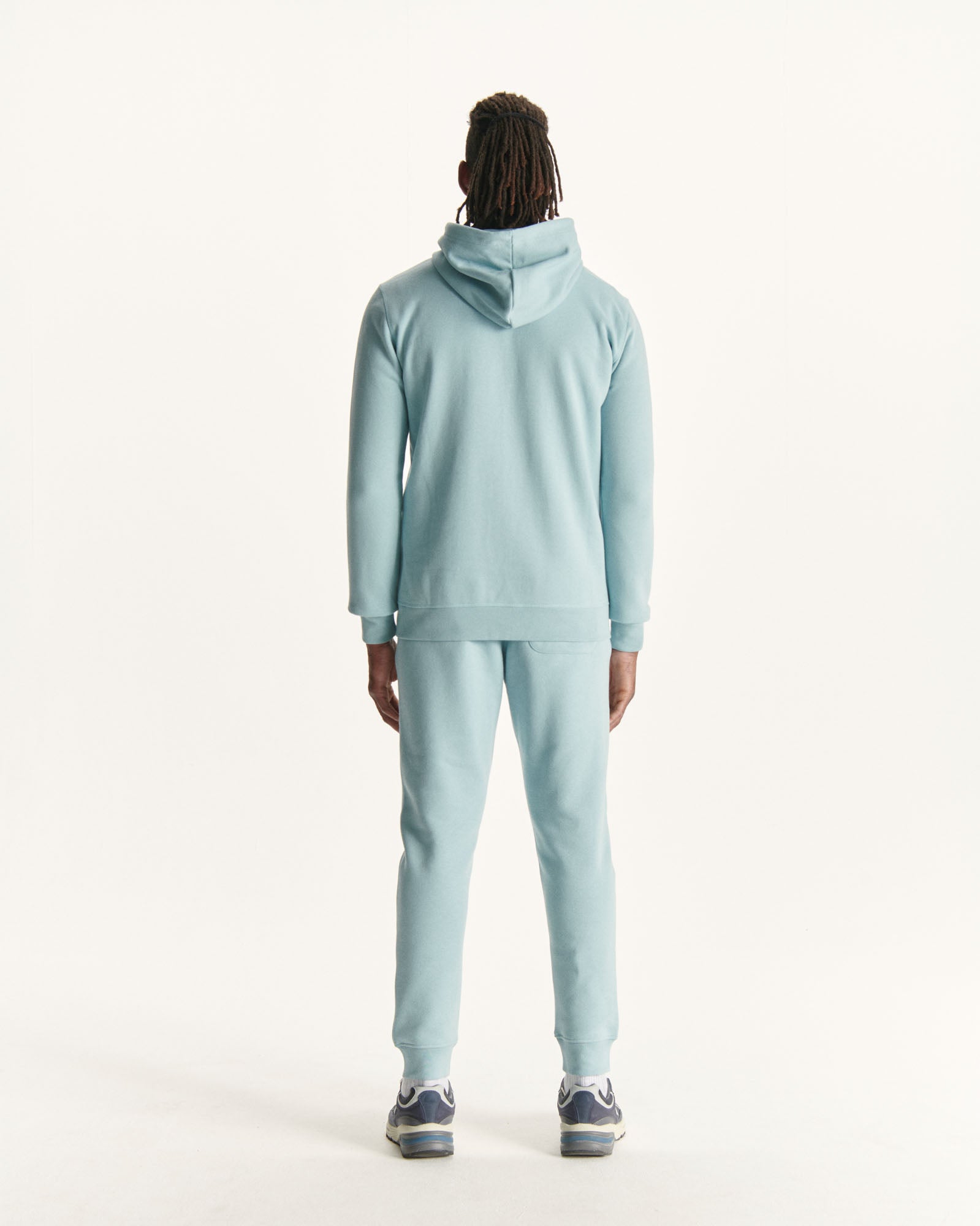Sweat à capuche en coton biologique Iceberg bleu Mexico