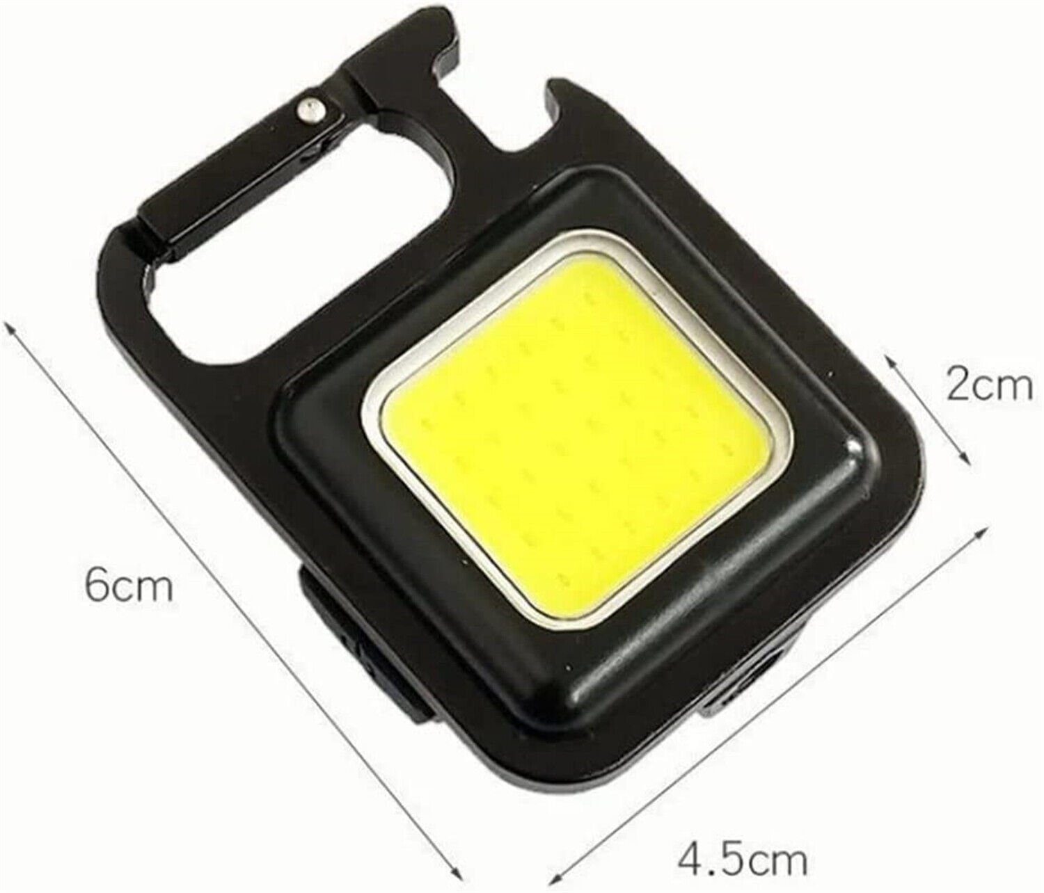Olotos Taschenlampe Mini Taschenlampe Schlüsselanhänger Led Licht Lampe USB C Aufladbar (1-St), mit 4 Modi tragbare mit Klapphalterung, Flaschenöffner und Magnetfuß