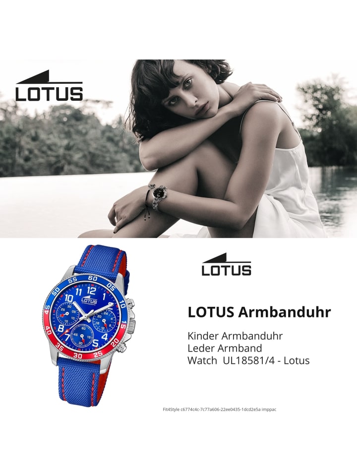 Lotus Chronograph-Armbanduhr Lotus Junior blau, rot mittel (ca. 36mm) günstig kaufen onesize