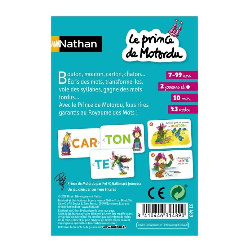 Jeu de cartes Le prince de motordu Nathan