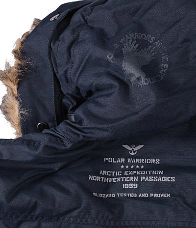 ALPHA INDUSTRIES, Parka Polar, Mikrofaser wattiert, marine