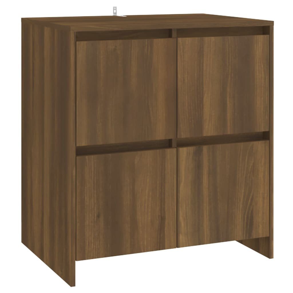 vidaXL Sideboard 3-tlg. Sideboard Braun Eichen-Optik Holzwerkstoff (3 St)