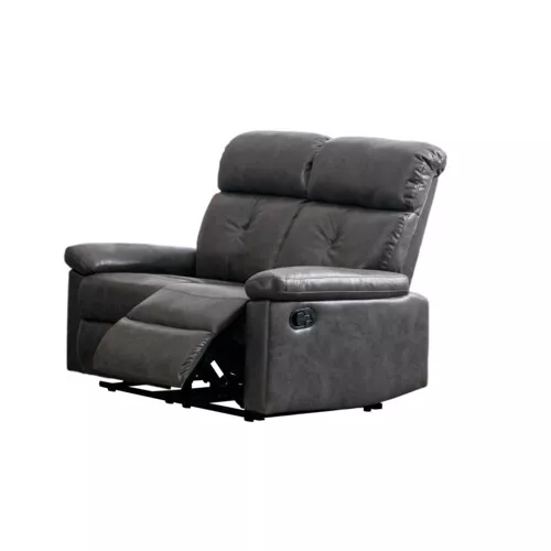 Happy Home Happyhome Polstergarnitur 3tlg. mit 5 Relaxfunktionen HSP95-DGR dunkelgrau Lederoptik