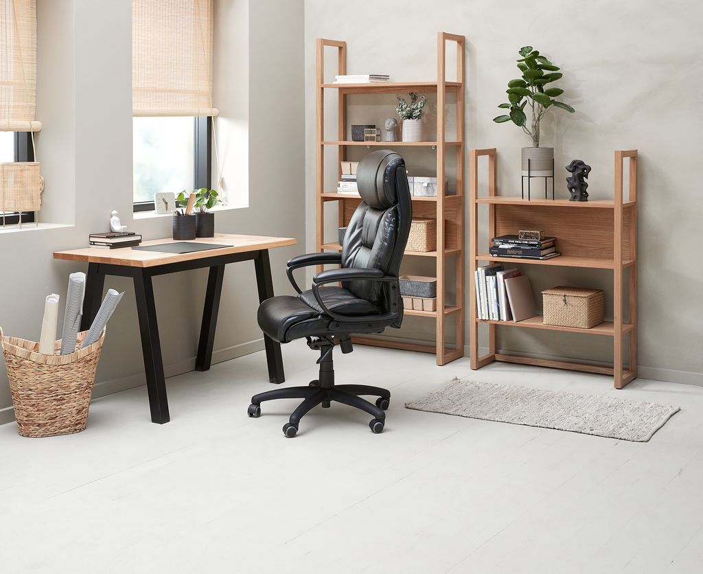 SKOVLUNDE Desk SKOVLUNDE 60x120 natural oak/black