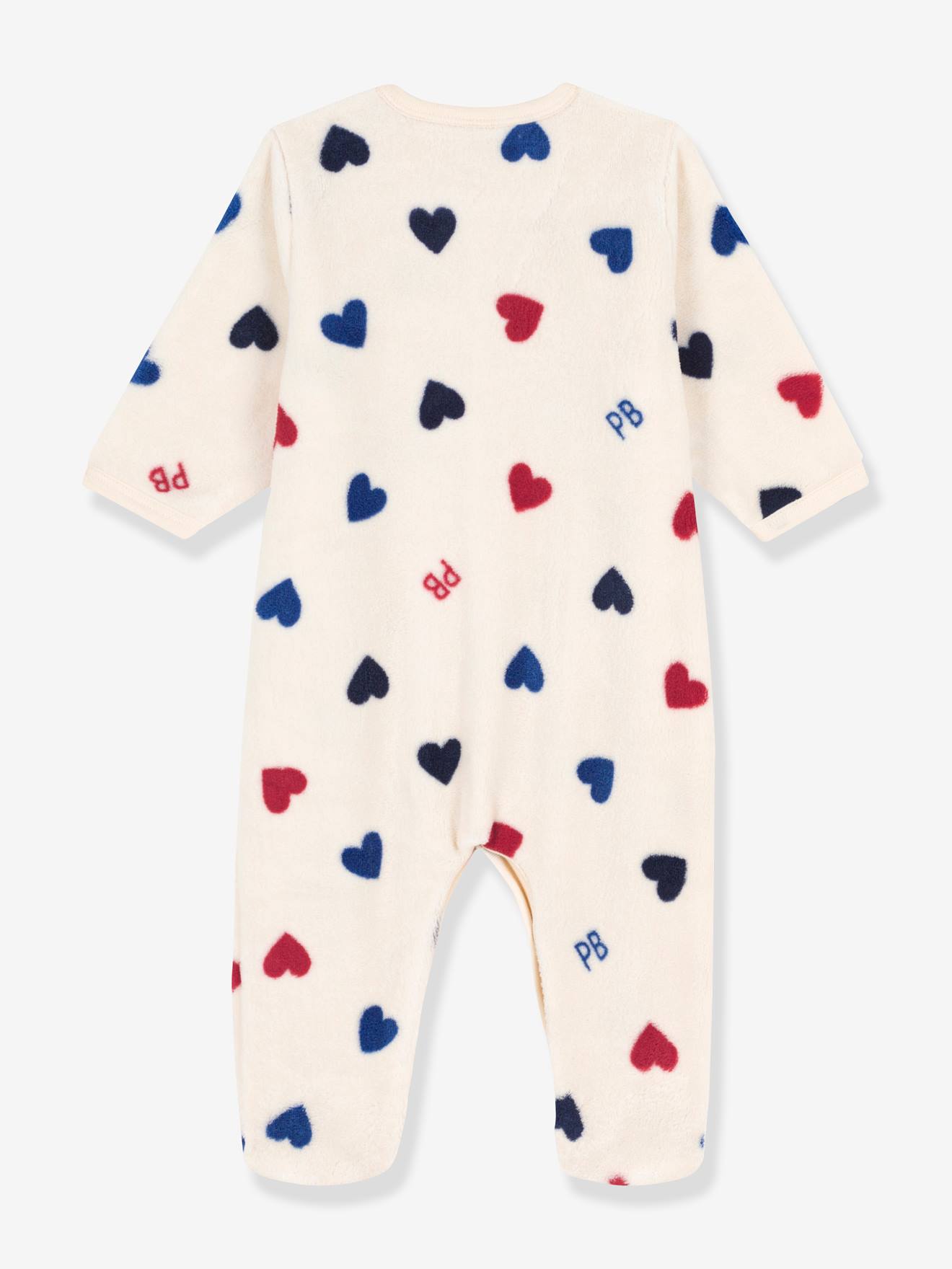 Petit Bateau Baby Fleece-Overall PETIT BATEAU - beige bedruckt