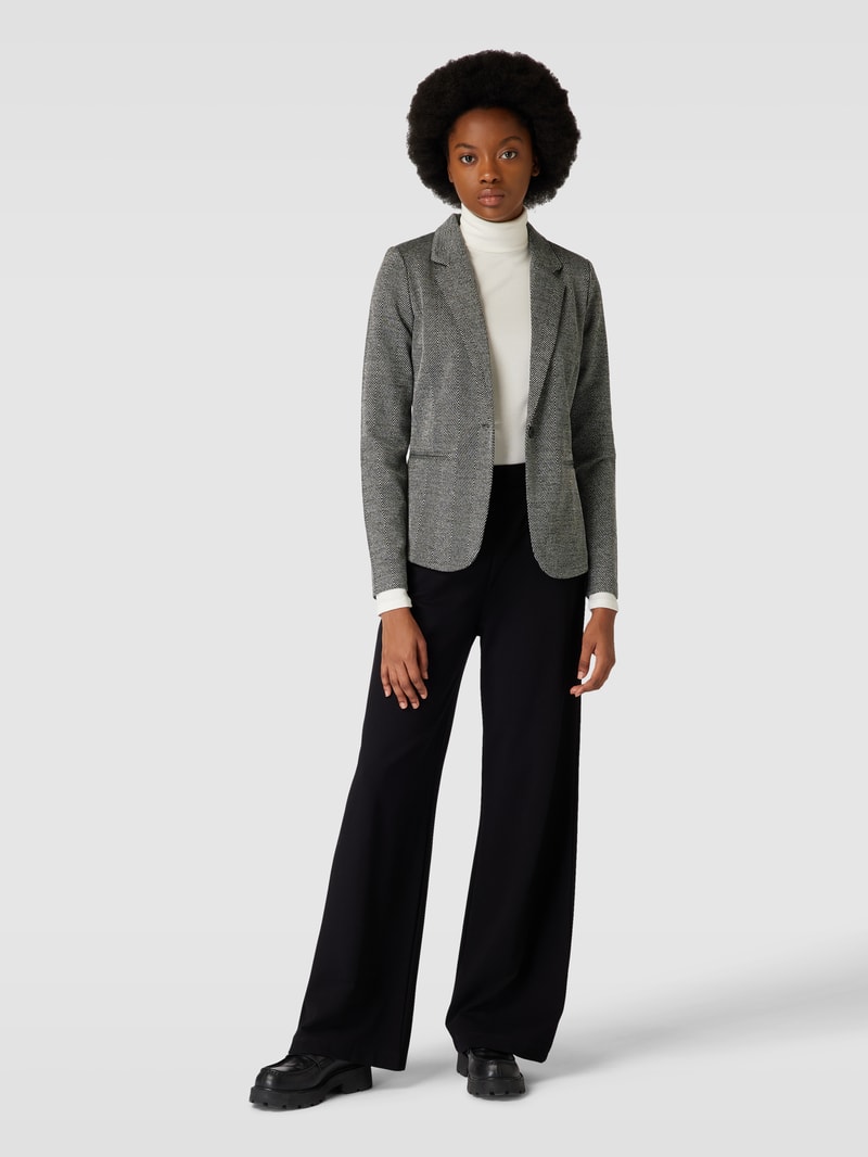 Blazer mit Allover-Muster Modell 'KATE' in schwarz