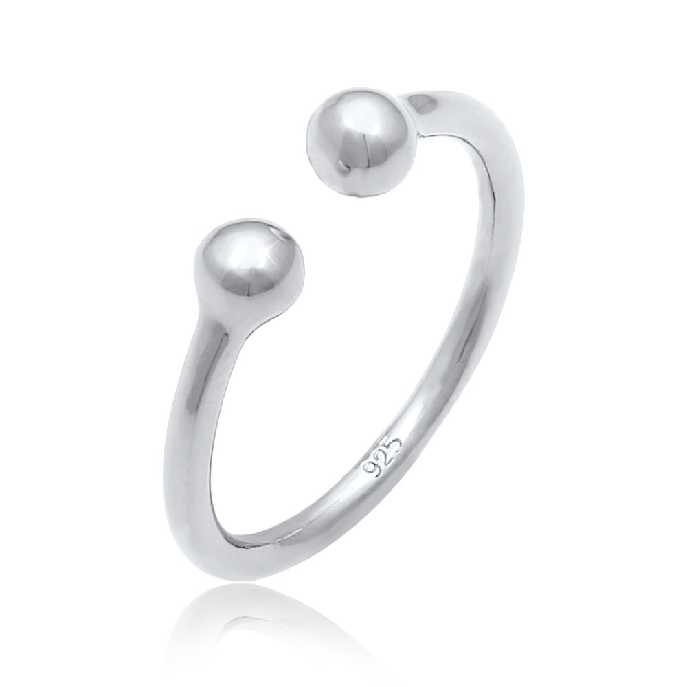 Elli Elli Bague Balle Ouvert Minimal Bague Femme - Argent (925/1000) Bague
