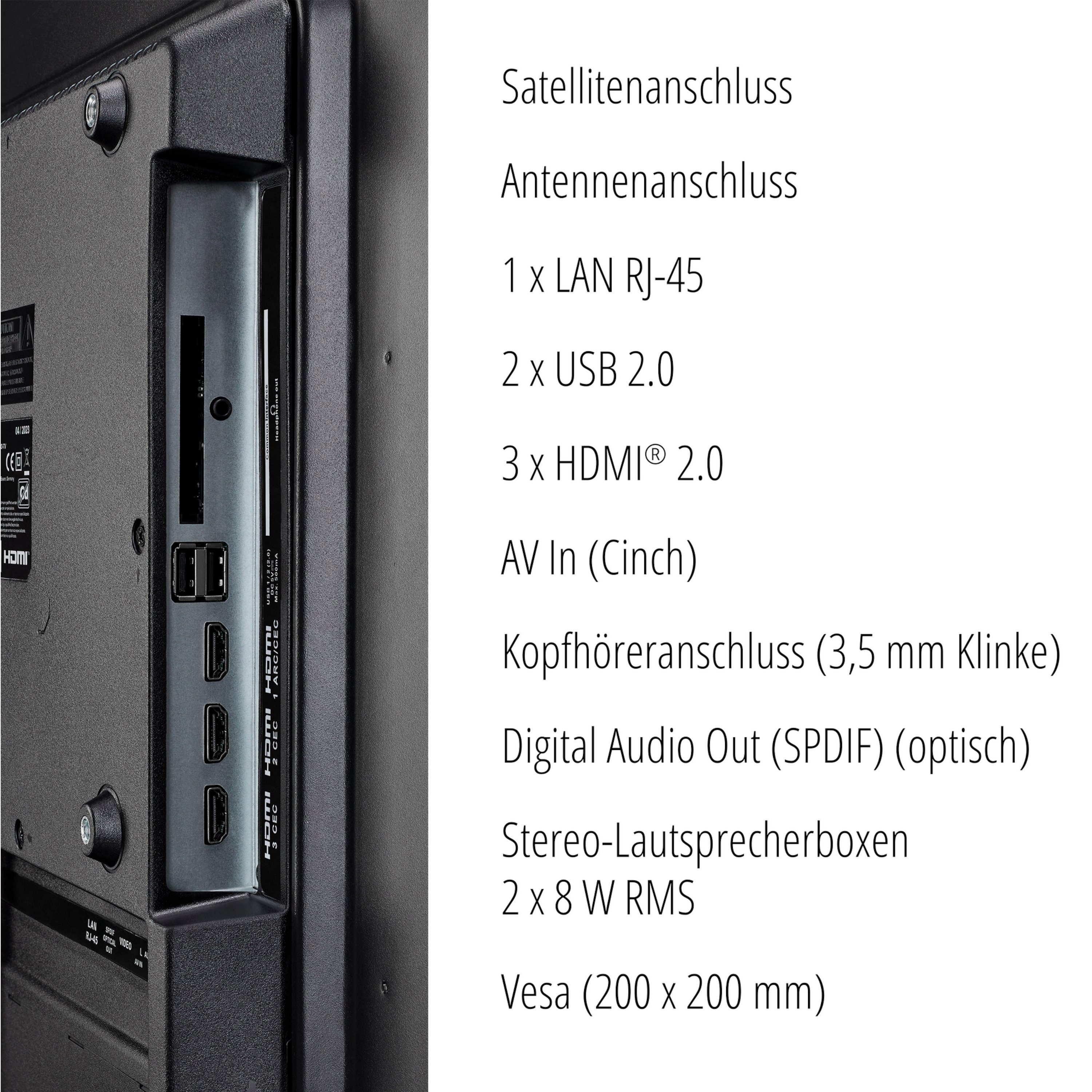 Medion® MD30090 LED-Fernseher (108 cm/42.5 Zoll, 4K Ultra HD, 60Hz, MD30090)