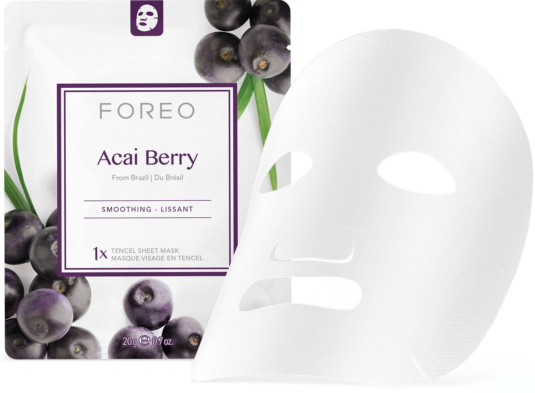 FOREO Gesichtsmaske Farm To Face Collection Sheet Masks Acai Berry, 3-tlg.