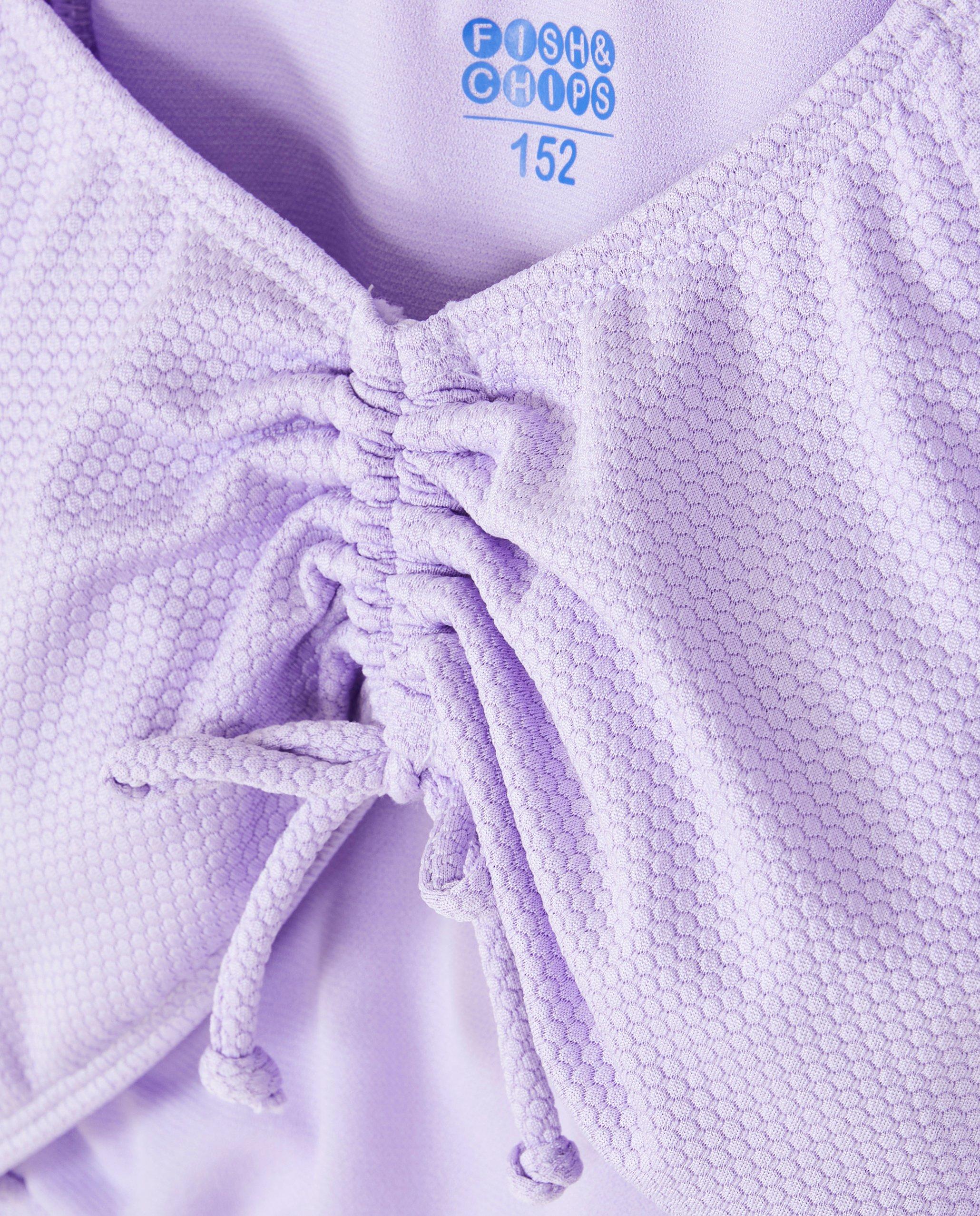 Fish & Chips bikini fodros ujjakkal, 134-170 lila