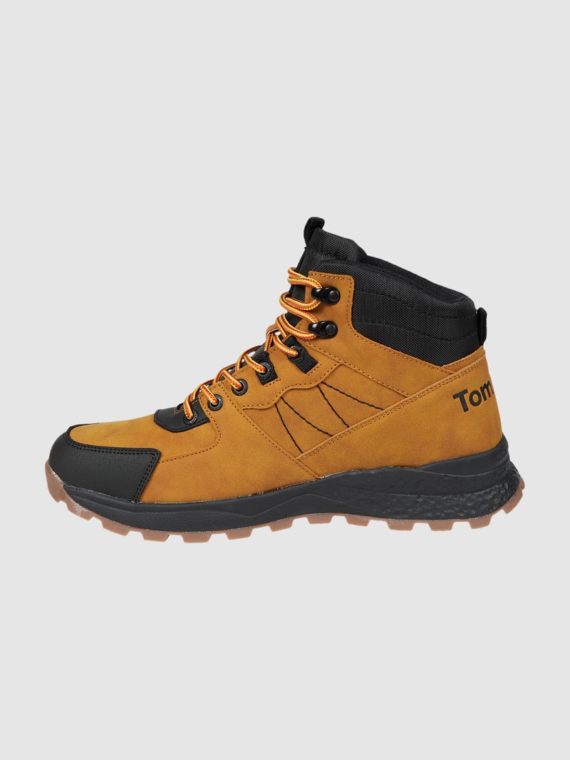 Boots in Veloursleder-Optik in camel