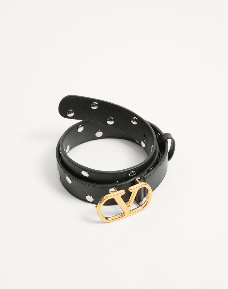 VLogo Signature Bælte i skinnende kalveskind 30 mm