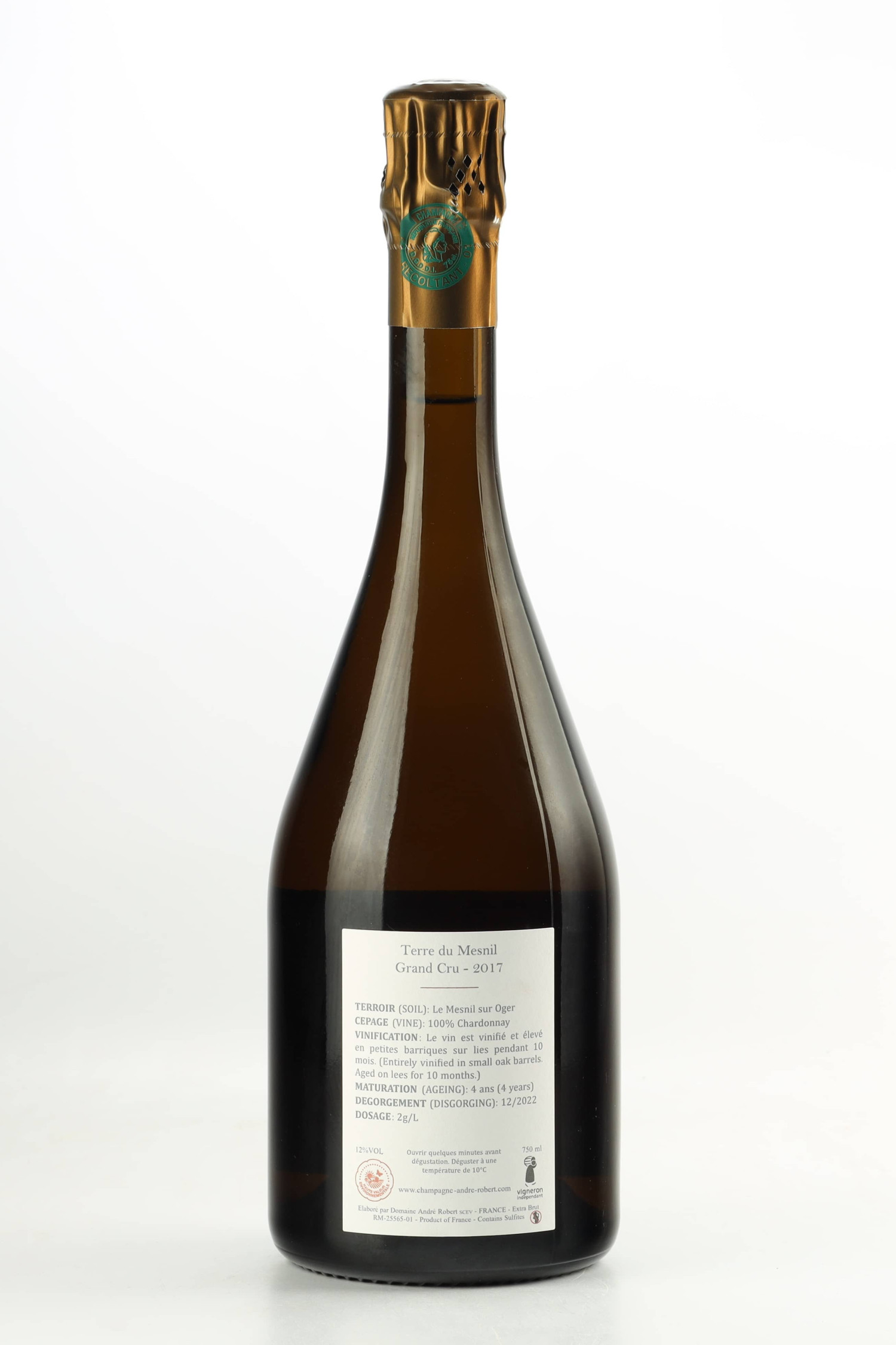 Andre Robert Terres Du Mesnil Blanc De Blancs 2017, Champagne