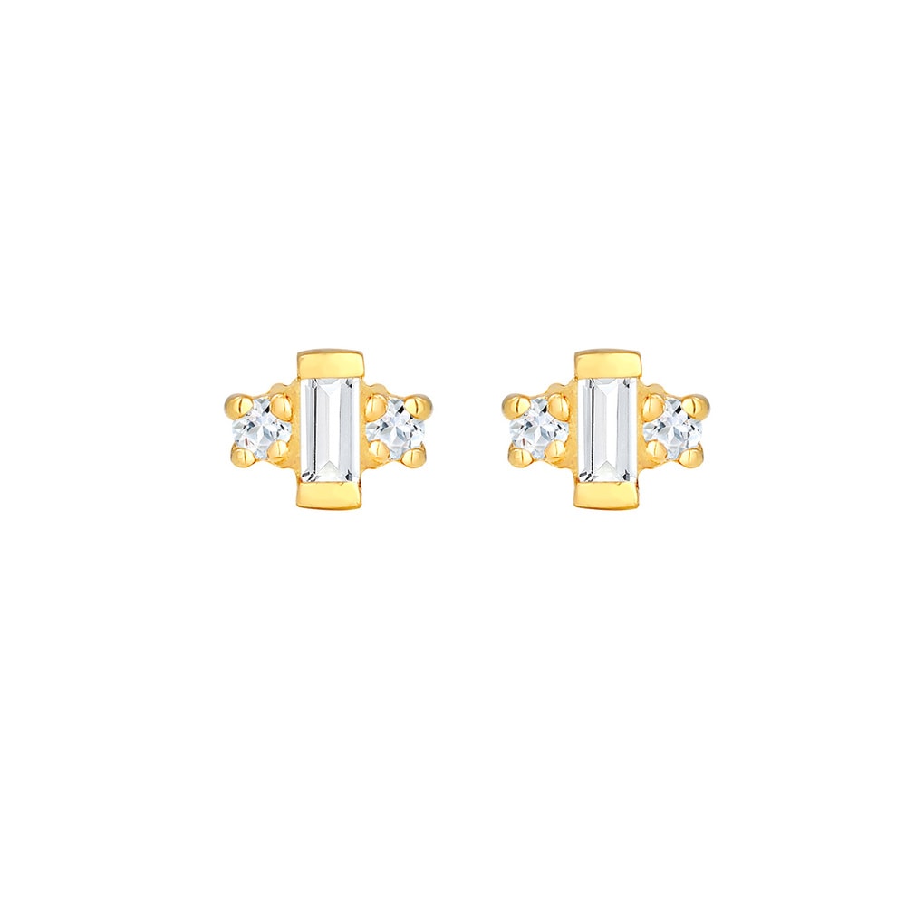 Elli PREMIUM Elli PREMIUM Boucles d'Oreilles Élégant avec des Pierres Précieuses de Topaze Bou Boucles d'oreilles