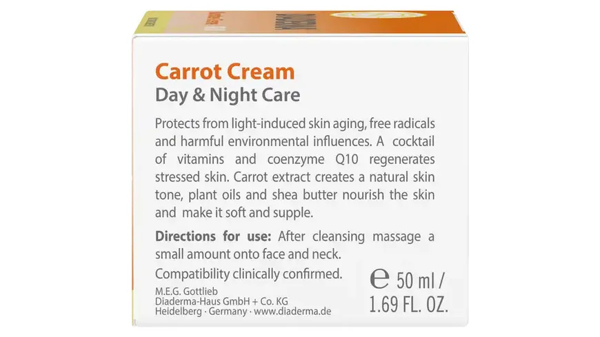 Diaderma Tages- und Nachtpflege Karotten-Creme Q10 50 ml