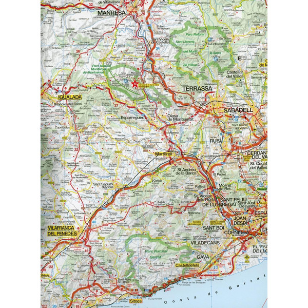 MARCO POLO Karte Costa Brava, Andorra, Perpignan, Barcelona 1:200 000 - Straßenkarte