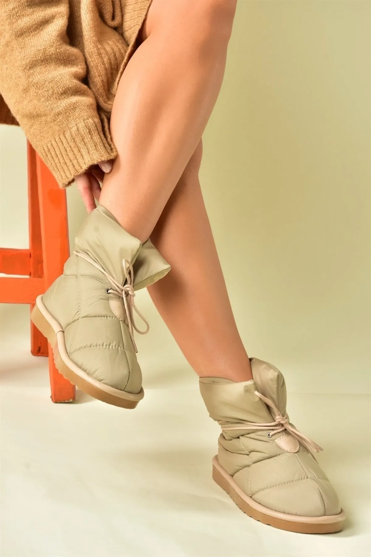 Fox Shoes  Beige Stoff Daily Damenstiefel N476143104
