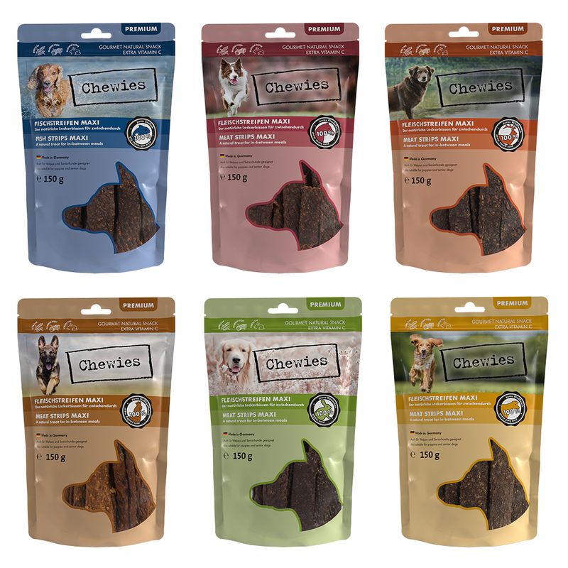 Chewies Fleischstreifen Maxi Mixpaket zu TOP-Preisen | bitiba %