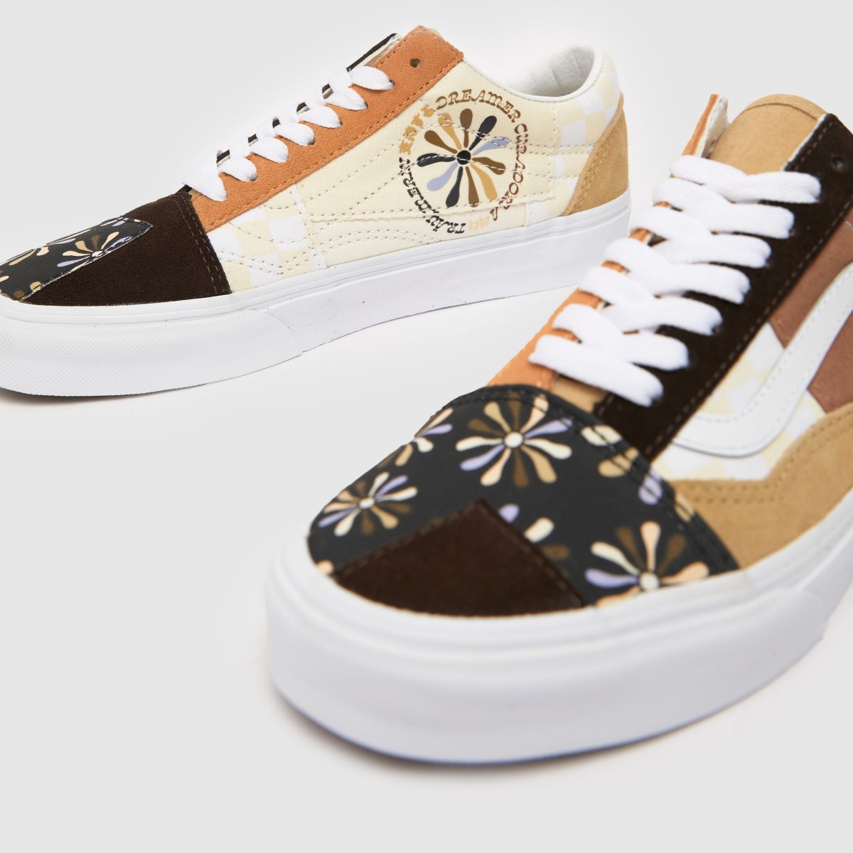 Vans – Old Skool – Multifärgade sneakers i lappmönster