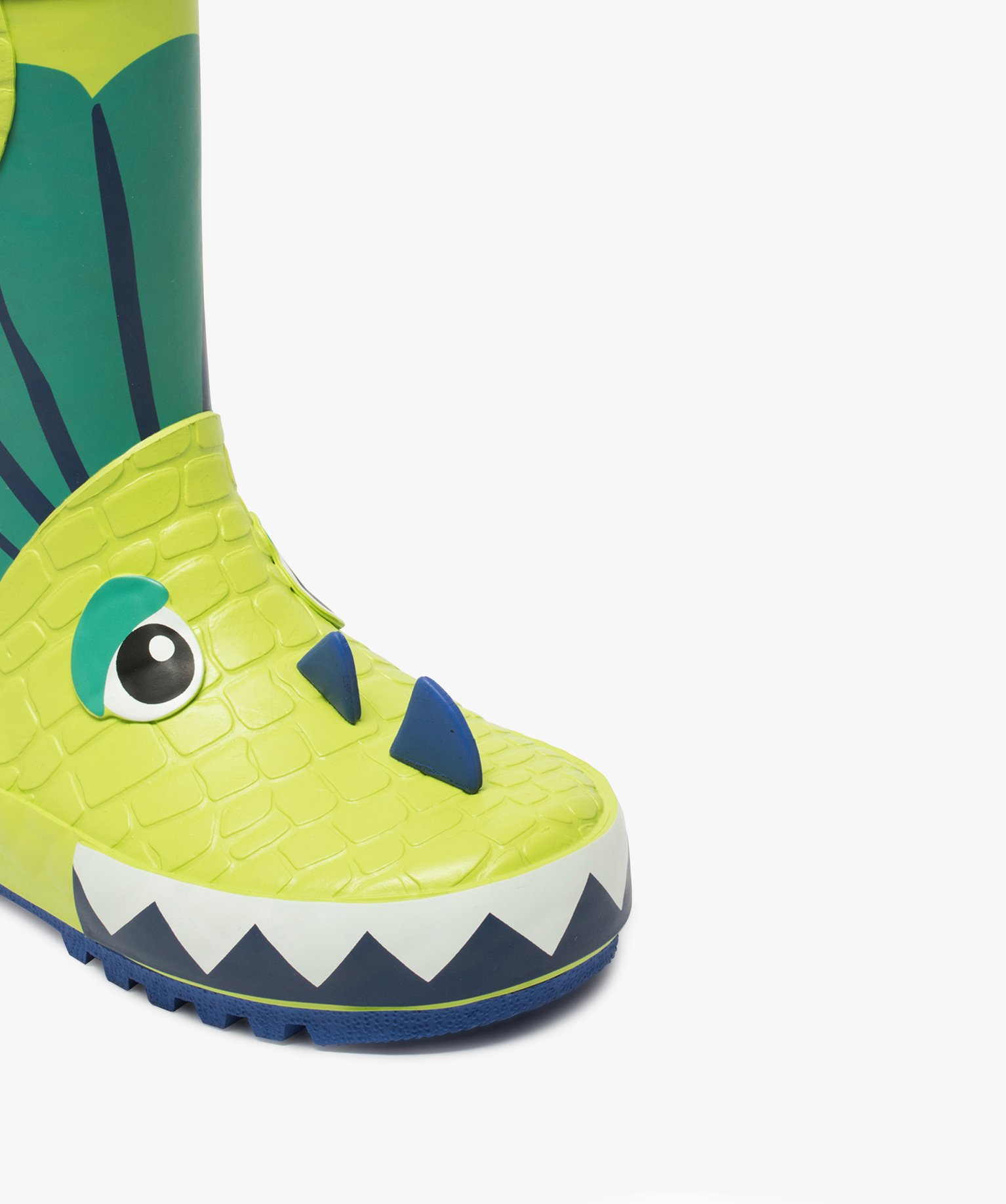 Bottes de pluie Garçon à anses motif dinosaure en relief vert | GEMO