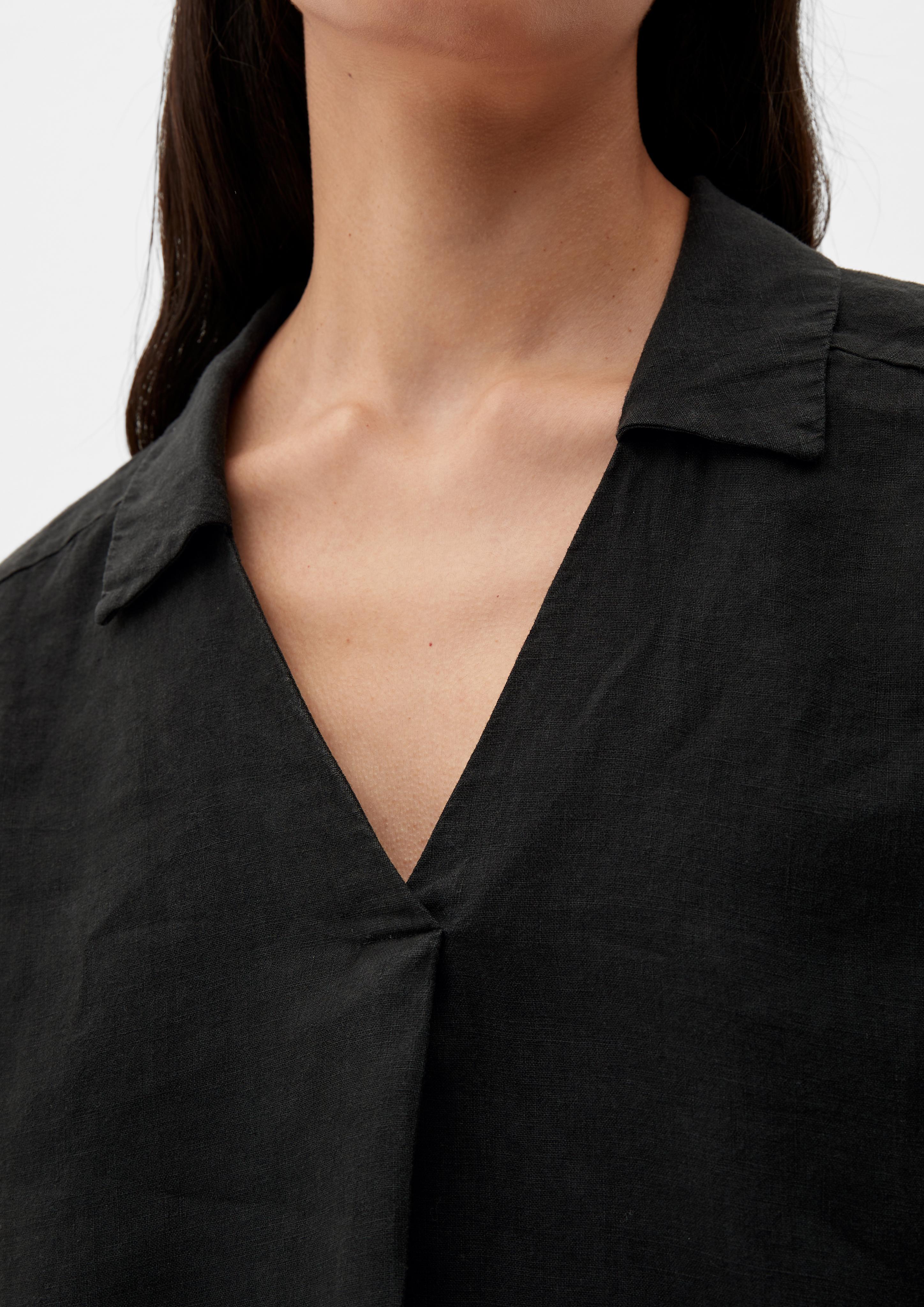 Blusenshirt mit Leinen-Front  2132144-9999