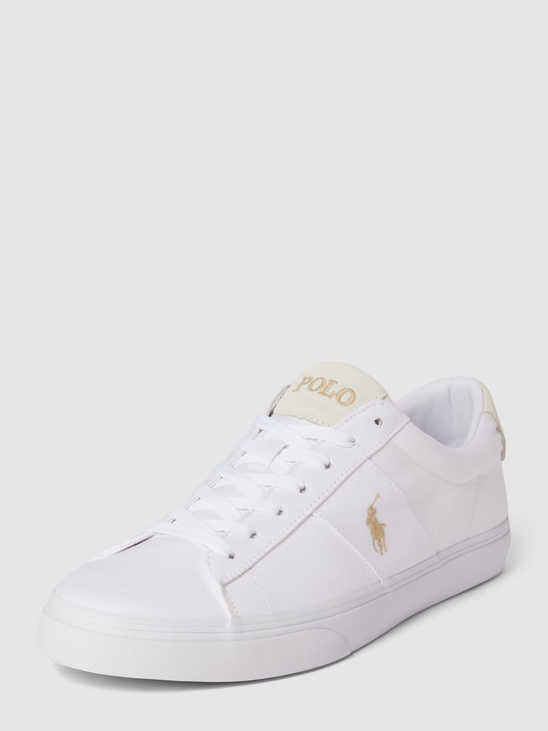 Sneaker mit Label-Stitching Modell 'SAYER' in weiß