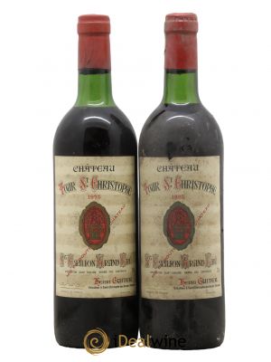 Saint-Émilion Grand Cru Château Tour Saint Christophe 1975 - Lot de 2 Bouteilles