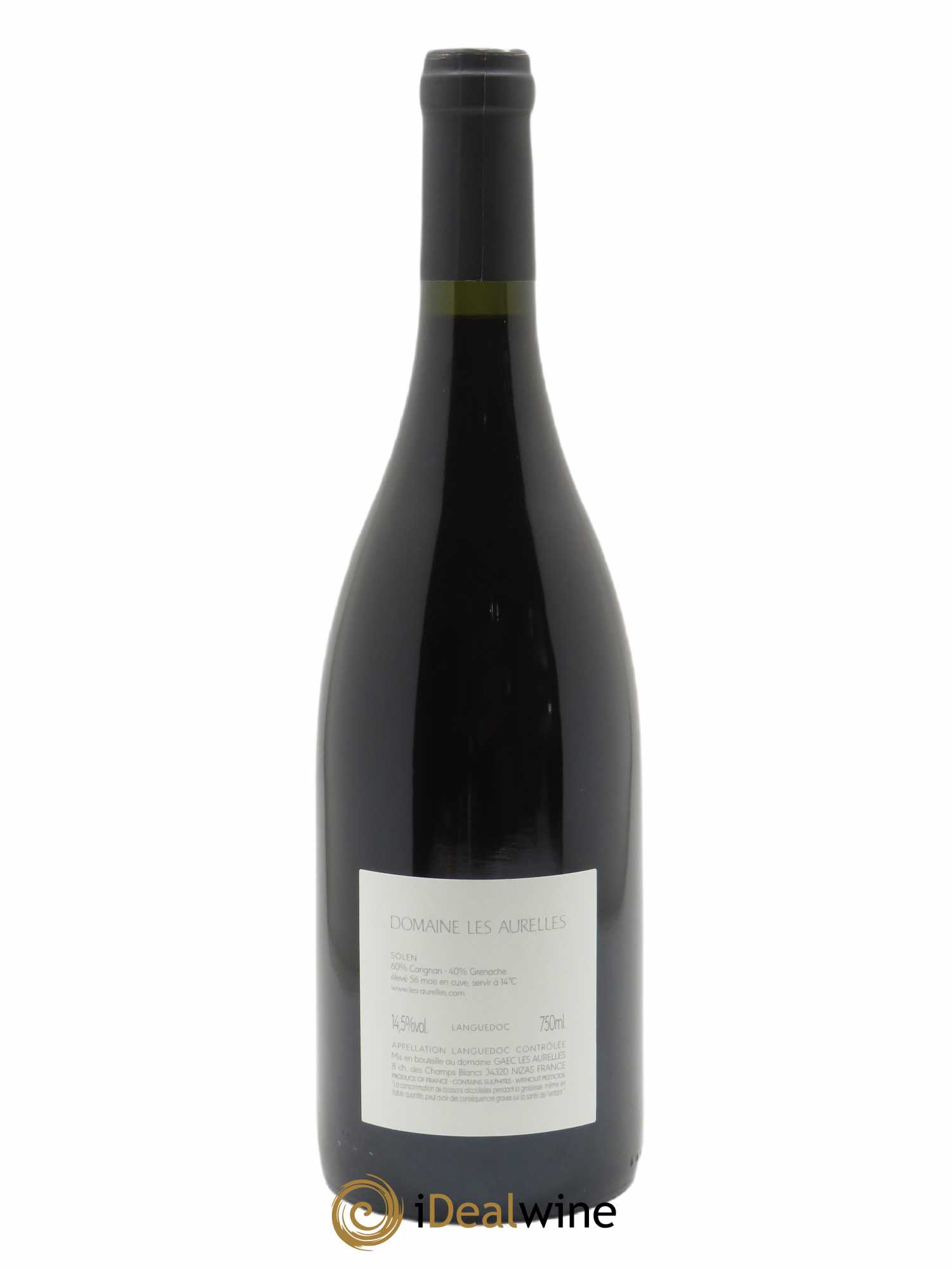 Coteaux du Languedoc Solen Domaine les Aurelles - Basile et Caroline Saint-Germain  2016 - Lot de 1 Bouteille