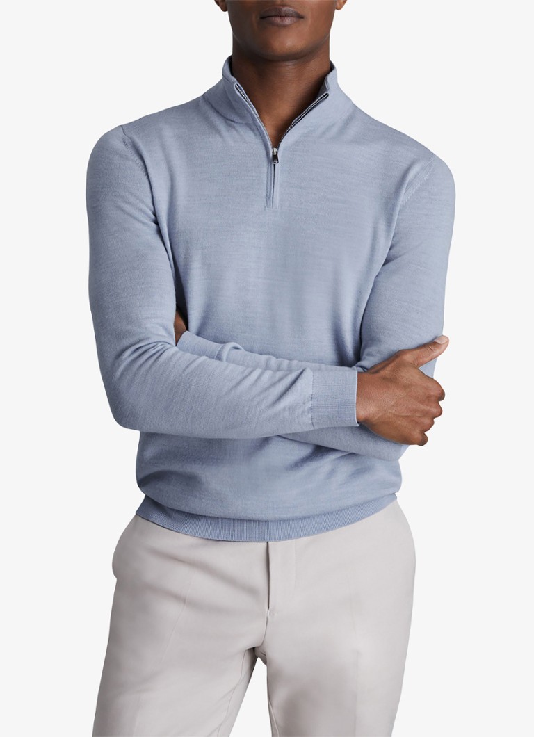 Reiss Blackhall merino wool pullover with half zip