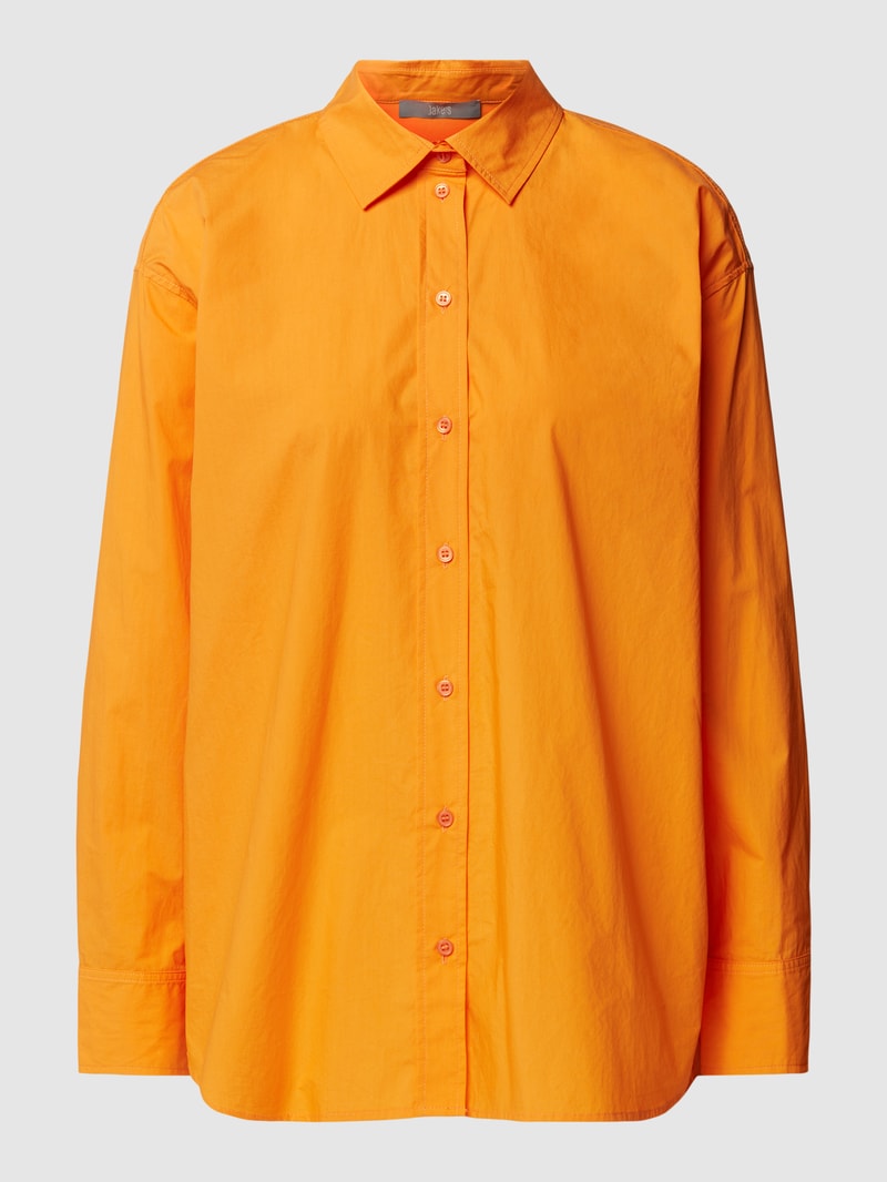 Hemdbluse mit Sportmanschetten in orange