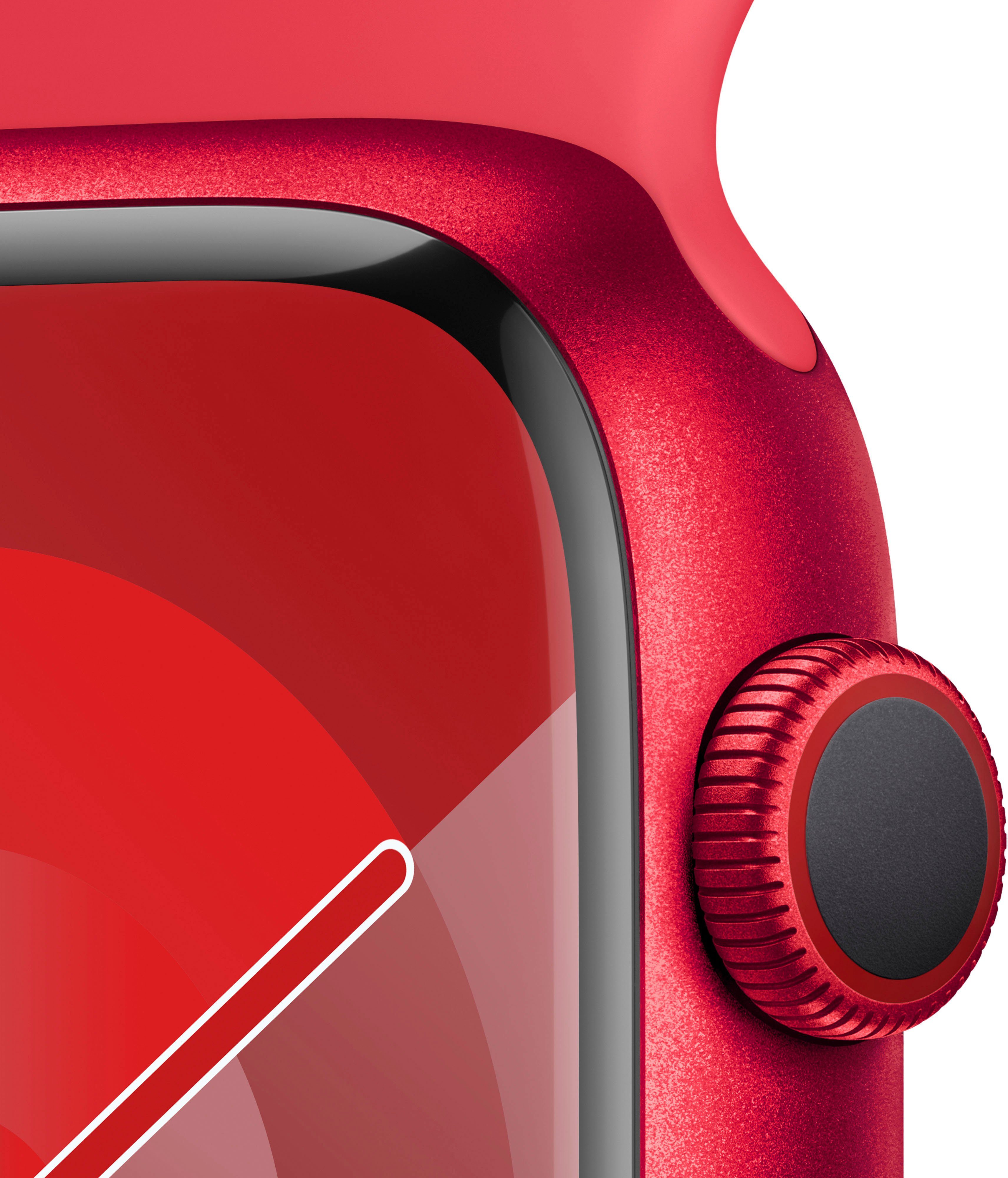 Apple Watch Series 9 GPS + Cellular 45mm Aluminium Smartwatch (4,5 cm/1,77 Zoll, Watch OS 10), Sport Band