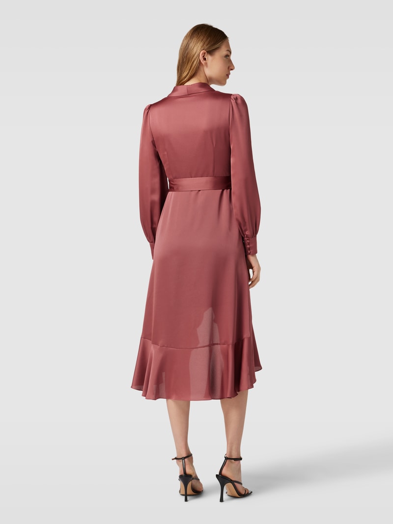 Cocktailkleid mit V-Ausschnitt in rostrot