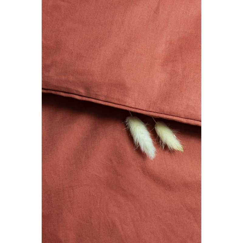Housse de couette unie en Coton Bio pour lit 1 personne